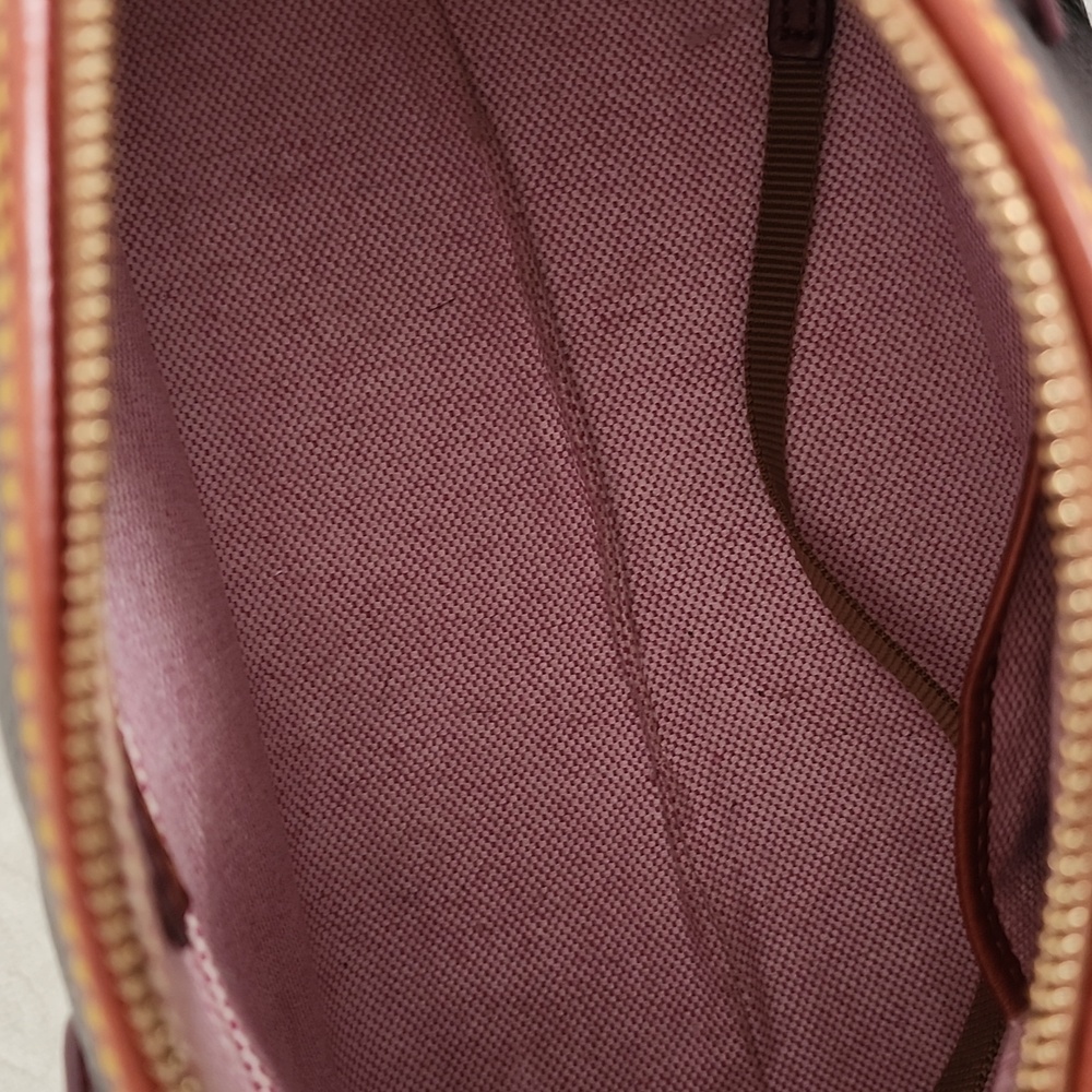 Dooney and Bourke All Weather Leather Dark Brown Barrel Satchel - Picture 7 of 9